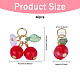40Pcs Glass Pendants(PALLOY-CA00019)-2