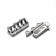 Rhodium Plated 925 Sterling Silver Box Clasps(X-STER-L057-017P)-3