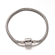 304 Stainless Steel European Style Round Snake Chains Bracelet Making(MAK-L003-07)-1