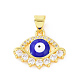 Brass Micro Pave Cubic Zirconia Pendants(KK-G460-02G)-1