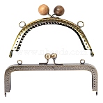 2Pcs 2 Style Iron Purse Frame Handle, for Bag Sewing Craft Tailor Sewer, Antique Bronze, 1pc/style(FIND-WR0002-95)