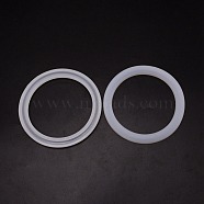 DIY Bangle Silicone Molds, Resin Casting  Molds, For UV Resin, Epoxy Resin Jewelry Making, Ring, White, 115.5x10.5mm, Inner Diameter: 97mm(DIY-WH0188-47B)