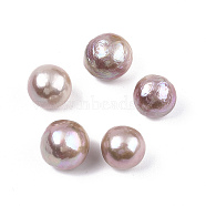 Natural Baroque Keshi Pearl Beads, Freshwater Pearl Beads, No Hole, Round, Thistle, 10.5~12.5x11~12x10~11mm(PEAR-N020-J10)