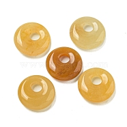 Natural Topaz Jade Donut/Pi Disc Charms, 14~14.5x4mm, Hole: 4mm(G-G142-02C)