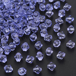 Transparent Acrylic Beads, Faceted, Bicone, Lilac, 5x4.5mm, Hole: 1.2mm, about 12160pcs/500g(MACR-S373-84-B04)