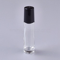 10ml Glass Gradient Color Essential Oil Empty Roller Ball Bottle, with PP Plastic Lids, Clear, 8.55x2cm, Capacity: 10ml(X-MRMJ-WH0011-B10-10ml)