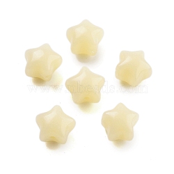 Opaque Acrylic Beads, Star, Lemon Chiffon, 11x11.5x9mm, Hole: 1.8mm(OACR-U001-03)