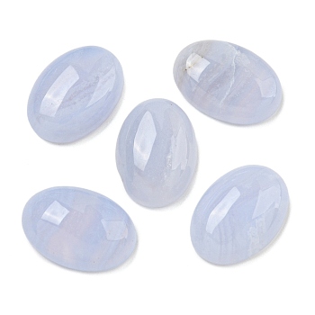 Natural Blue Lace Agate Cabochons, Oval, 14x10x4mm