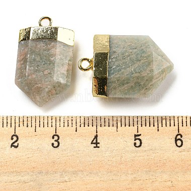 Natural Amazonite Pointed Pendants(G-M431-05G-04)-3