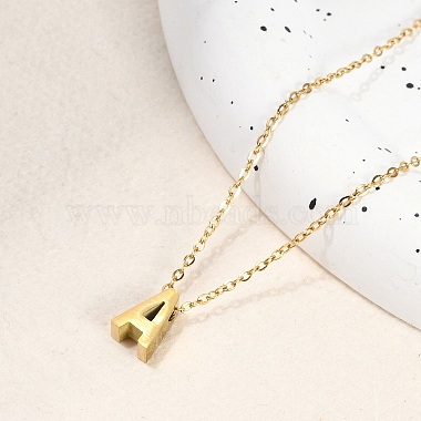 Letter A 304 Stainless Steel Necklaces