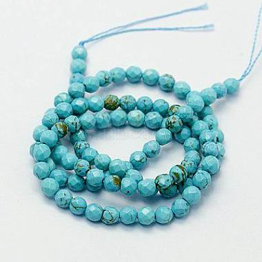 Natural Howlite Beads Strands(X-TURQ-C003-4mm-1)-2