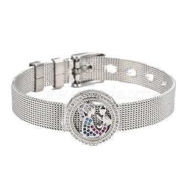 Unisex 304 Stainless Steel Watch Band Wristband Bracelets(BJEW-L655-026)-2