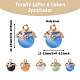 Fashewelry 10 pièces 5 couleurs breloques en verre oeil de chat(CE-FW0001-01)-3