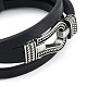 Microfiber Leather Cord Triple Layer Multi-strand Bracelets(BJEW-P328-08AS)-2