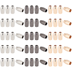 60Pcs 3 Colors Zinc Alloy Cord Ends, End Caps, Cone, Mixed Color, 15.5x8mm, Hole: 3.5mm, Inner Diameter: 5.5mm, 20pcs/color(FIND-GO0002-86A)