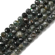Natural Green Quartz Beads Strands, Faceted, Round, 3.5~3.6mm, Hole: 0.6mm, about 106~107pcs/strand, 15.12~15.35 inch(38.4~39cm)(G-C052-09)