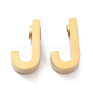 Ion Plating(IP) 304 Stainless Steel Charms, Alphabet, Golden, Letter.J, 8x4.5x3mm, Hole: 1.8mm(STAS-K216-41J-G)