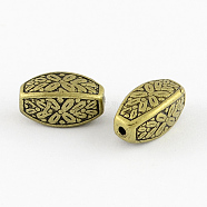 Rectangle Antique Acrylic Beads, Antique Bronze Plated, 13x7x7mm, Hole: 2mm(X-PACR-S209-07AB)