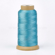 Polyester Thread, for Custom Woven Jewelry Making, Dark Turquoise, 1mm, about 230m/roll(NWIR-K023-1mm-02)