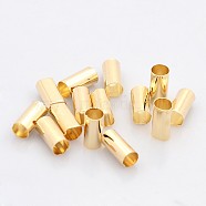 Column Brass Beads, Large Hole Beads, Golden, 10x5mm, Hole: 4.5mm(X-KK-G250-G)