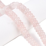 Natural Rose Quartz Beads Strands, Rondelle, 10x4mm, Hole: 1mm, about 50pcs/strand, 7.68~8.2''(19.5~20.5cm)(G-T123-68)