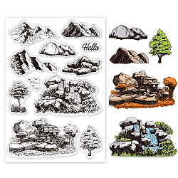 Custom PVC Plastic Clear Stamps, for DIY Scrapbooking, Photo Album Decorative, Cards Making, Mountain, 160x110x3mm(DIY-WH0448-0386)