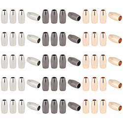 60Pcs 3 Colors Zinc Alloy Cord Ends, End Caps, Cone, Mixed Color, 15.5x8mm, Hole: 3.5mm, Inner Diameter: 5.5mm, 20pcs/color(FIND-GO0002-86A)