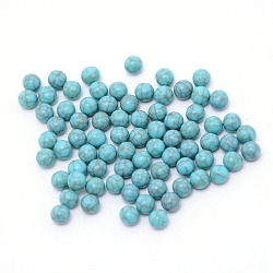 Resin Round Beads, Imitation Gemstone, Nail Art Decoration Accessories, No Hole, Turquoise, 5mm, 500pcs/bag(MRMJ-WH0068-34D-01)