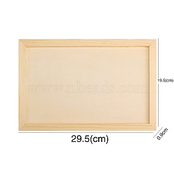 Unfinished Blank Wooden Clay Photo Frame, for Kids DIY Handmade Clay Paiting, Rectangle, 30x20x1cm(PW-WG449CF-01)