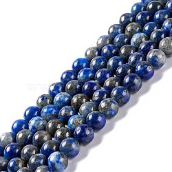 Natural Lapis Lazuli Round Beads Strands, 6mm, Hole: 1mm, about 63pcs/strand, 15.5 inch(X-G-I181-09-6mm)