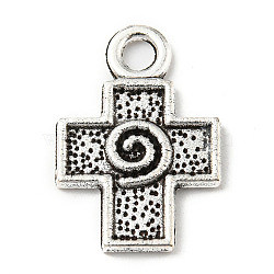 Tibetan Style Alloy Pendants, Cross, Antique Silver, 19x13x1.5mm, Hole: 2.2mm, 454pcs/500g(PALLOY-P293-157)