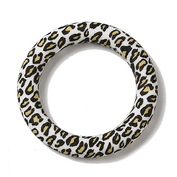 Silicone Beads, Ring, Light Khaki, 65x10mm, Hole: 3mm