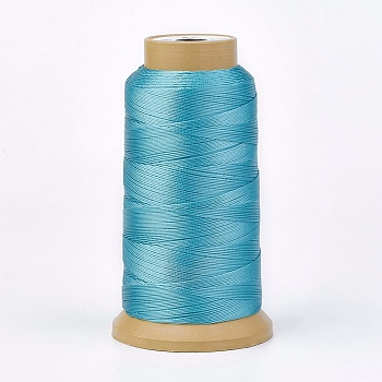 Polyester Thread, for Custom Woven Jewelry Making, Dark Turquoise, 1mm, about 230m/roll