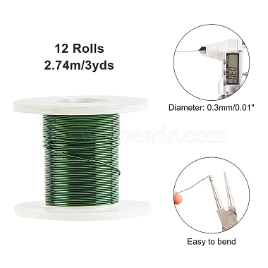 Round Copper Jewelry Wire(CWIR-R002-0.3mm)-2