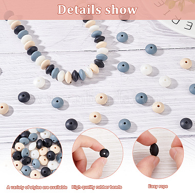80Pcs 4 Colors Food Grade Eco-Friendly Silicone Beads(SIL-DC0001-12)-4