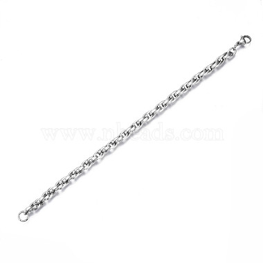 201 bracelet chaîne de corde en acier inoxydable pour hommes femmes(BJEW-S057-83)-2