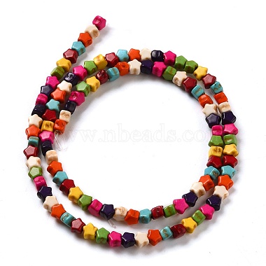Dyed Synthetic Turquoise Beads Strands(G-G024-A01-01)-3