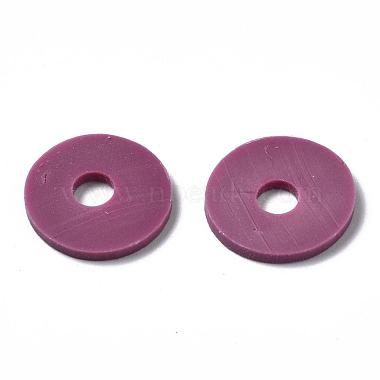 Плоские круглые бусины из полимерной глины ручной работы(CLAY-R067-12mm-05)-4