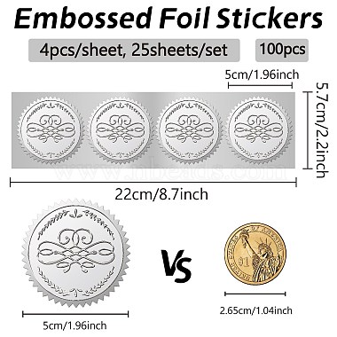 Custom Round Silver Foil Embossed Picture Stickers(DIY-WH0503-015)-2