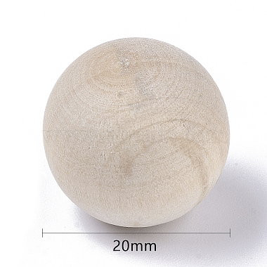 Natural Wooden Round Ball(WOOD-T014-20mm)-3