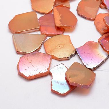 Electroplated Natural Agate Beads Strands(G-K109-05-A)-2