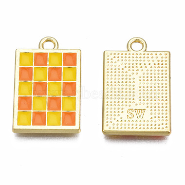 Rack Plating Alloy Checkerboard Pendants(PALLOY-S132-256D-RS)-3