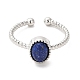 bague de manchette ouverte en lapis-lazuli naturel(RJEW-M166-04P-H)-2