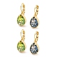 Glass Leverback Earrings(EJEW-P269-07KCG)-1