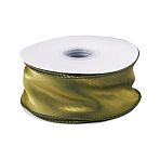 Polyester Mesh Ribbon, Craft Decorative Ribbon for Bowknot Making, Bouquets Decor, Gift Wrapping, Olive Drab, 1-5/8 inch(40mm), about 9.84 Yards(9m)/Roll(SRIB-TAC0002-29B-03)