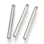 Non-Tarnish 201 Stainless Steel Pendants, Bar/Stick, Stainless Steel Color, 22x2mm, Hole: 0.8mm(X-STAS-T047-12A)
