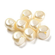 ABS Plastic Imitation Pearl Bead, Cube, Beige, 15~16x15~16x13mm, Hole: 1.8mm, about 380pcs/500g(KY-C017-16)