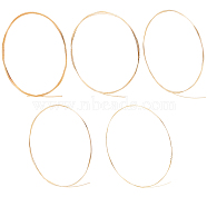 Elite 5Pcs 5 Styles Copper Wire, Round, Golden, 0.4~1mm, about 3.28 Feet(1m)/pc, 1Pc/style(CWIR-PH0002-06)