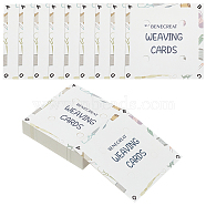 Paper Tablet Weaving Cards, Square, White, 90x90x0.7mm(TOOL-WH0159-39)