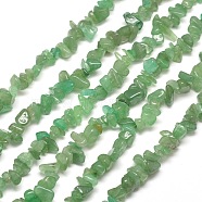 Natural Green Aventurine Chip Bead Strands, 5~8x5~8mm, Hole: 1mm, about 31.5 inch(G-M205-10B)